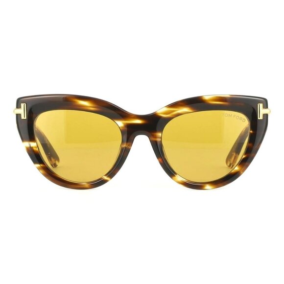 New TOM FORD Icon Collection Havana Cat Eye FT1252/S 55E Sunglasses Women - Picture 2 of 4